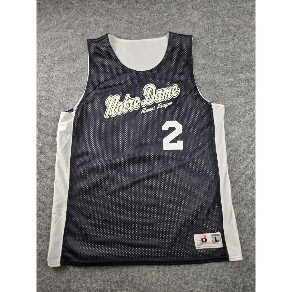 Vtg Notre Dame Alumni Reversible Jersey Mesh Large